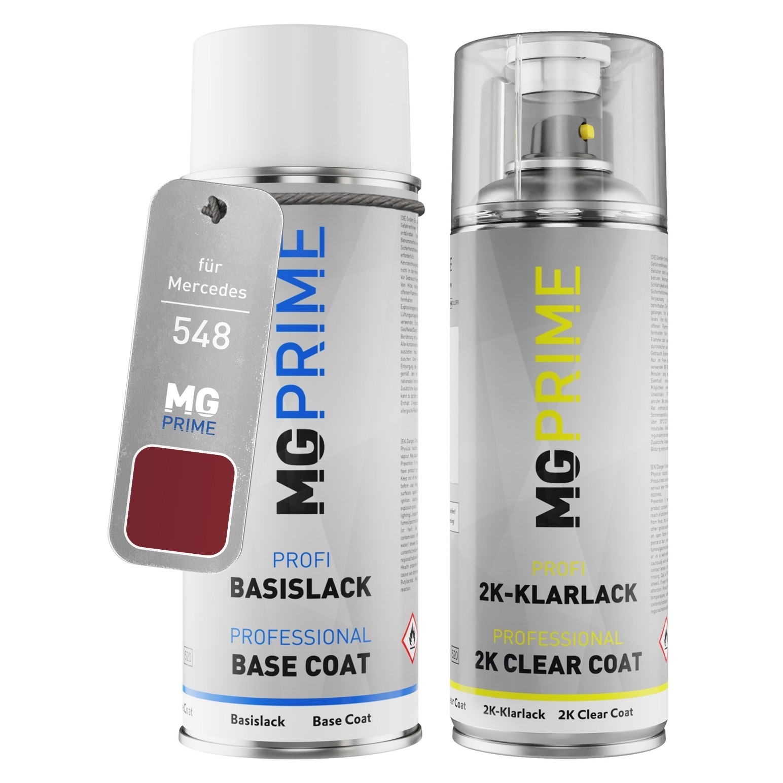 Autolack 2K Spraydosen Set FüR Mercedes 548 Bernsteinrot Perleffekt-image