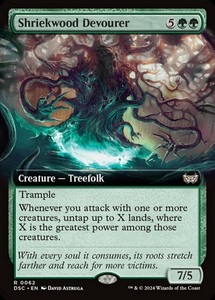 Shriekwood Devourer (Extended Art) #62 - Commander: Duskmourn: House of Horror