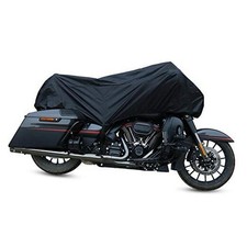 Motorcycle Cover Lightweight Half Cover Outdoor Waterproof Rain Dust XL Black