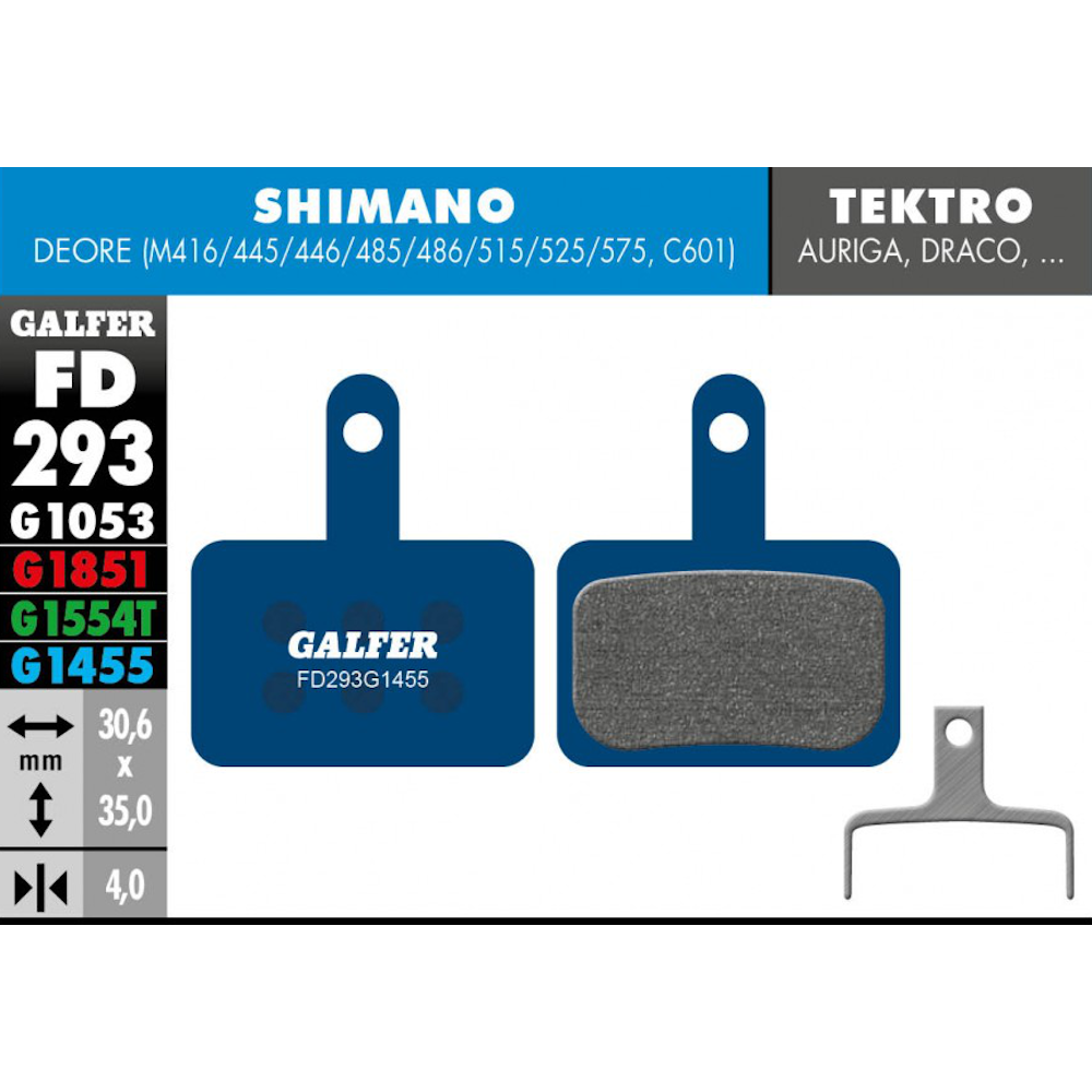 Galfer Shimano Deore Brake Pads - Road Compound Tektro TRP Disc Bike Spares New