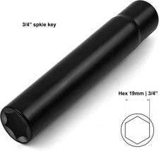 1pc Lug Nut Socket Key Adapter Fits 3419mm Hex For 4.5 Tall Spike Lug Nut 1pc Lug Nut Socket Key Adapter Fits 3419mm Hex For 4.5 Tall Spike Lug Nut