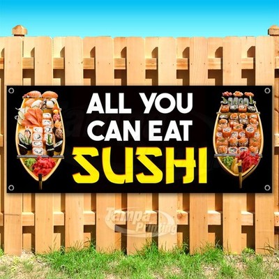 ALL YOU CAN EAT SUSHI Advertising Food Vinyl Banner Flag Sign USA SB10779