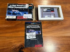 Nigel Mansell's World Championship Racing Super Nintendo SNES CIB 