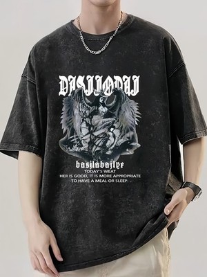 Herren T-Shirt Oversize Long-Tee Urban Rundhals Sommer Baumwolle Street S-XXL