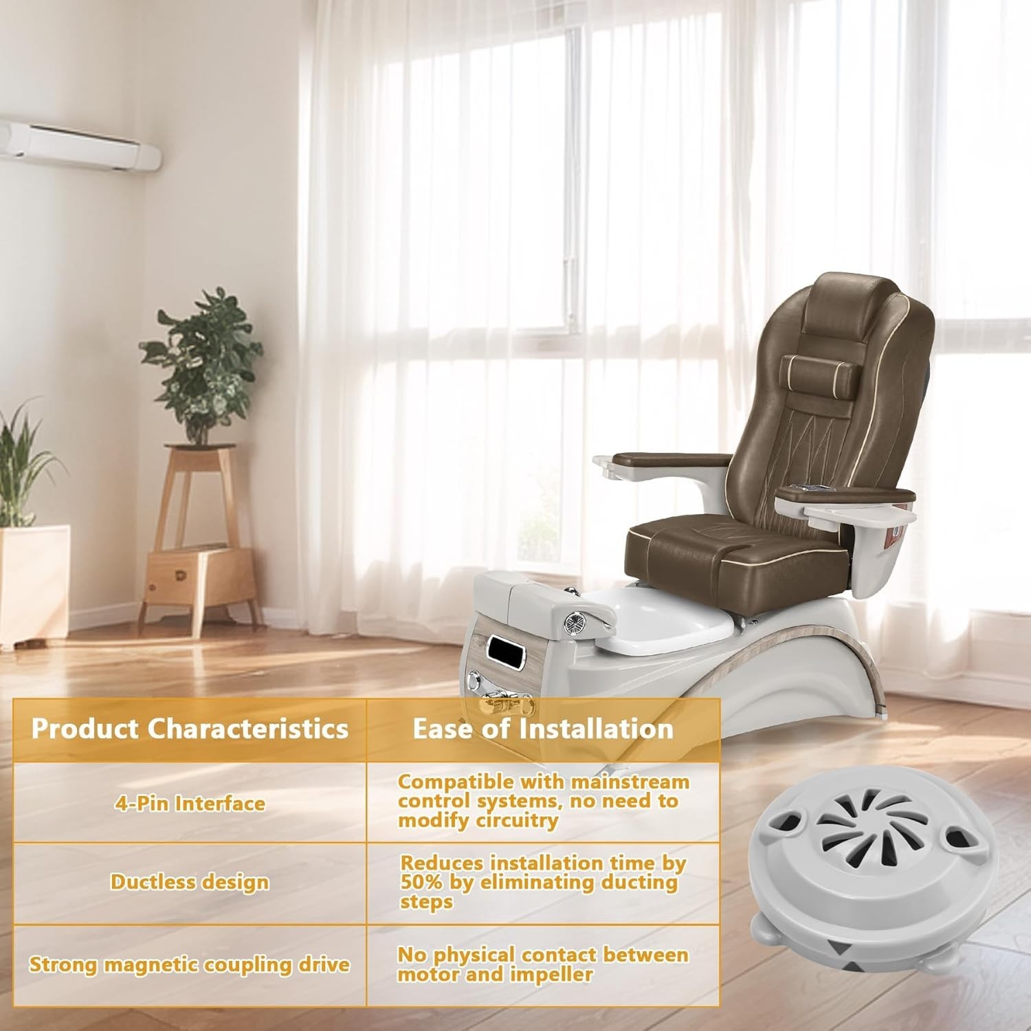 LURACO-Compatible Magnetic Jet Head for Spa Chairs - Maintenance Made Easy