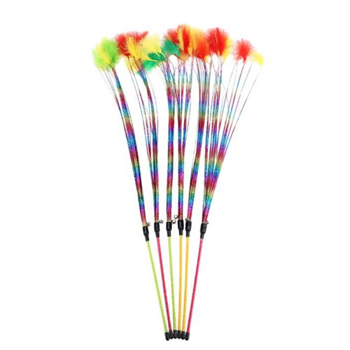 Bell Teasing Cat Stick Plastic Pet Toys Accessories Teaser - Picture 8 of 12