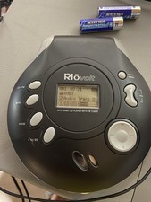 RioVolt SP250 Portable MP3 WMA CD Player w/ FM Tuner  Remote Black Silver Works