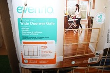 Evenflo Position  Lock Wide Door Way Gate, Pressure Mounted, Brand New