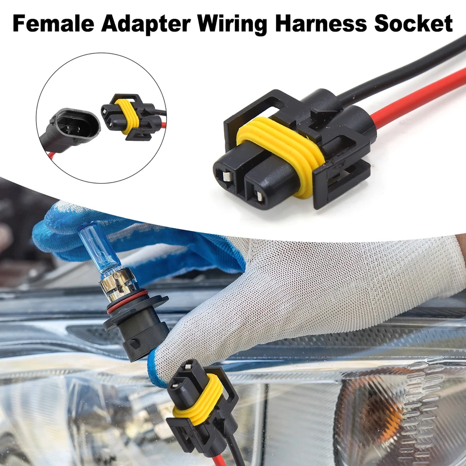 10Pcs Plastic Car H11 Light Lamp Bulb Extension Wiring Harness Socket Connector Foto 2 de 4
