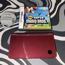 Nintendo DSi XL RED Console with Charger, New Super Mario Bros, Camera, Touch S…