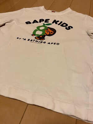 A Bathing Ape Isetan Bape Kids Baby Milo Short Sleeve T-Shirt 120 White Cotton