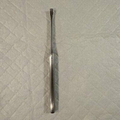 Tiemann 080-1530 Periosteal Elevator, 7'', Curved, Sharp, 1/4'' Wide Blade,