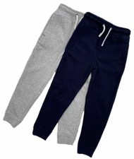 Boys Marks Joggers Navy Grey Cuffed Jersey Cotton Slim Leg Jogging Bottoms PE