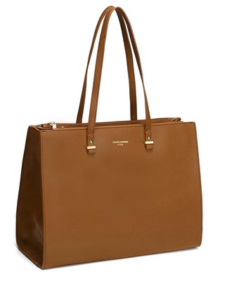 Sac à Main Cabas Femme Grande Taille XL - Noir, Synthétique, 7 Poches, Bandoulière Réglable