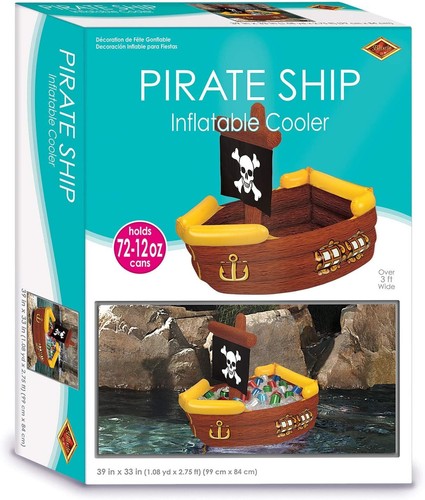 Inflatable Pirate Buffet Cooler, 28” X 4’ 5.75” Food & Drink Cooler for Parties - Picture 6 of 12