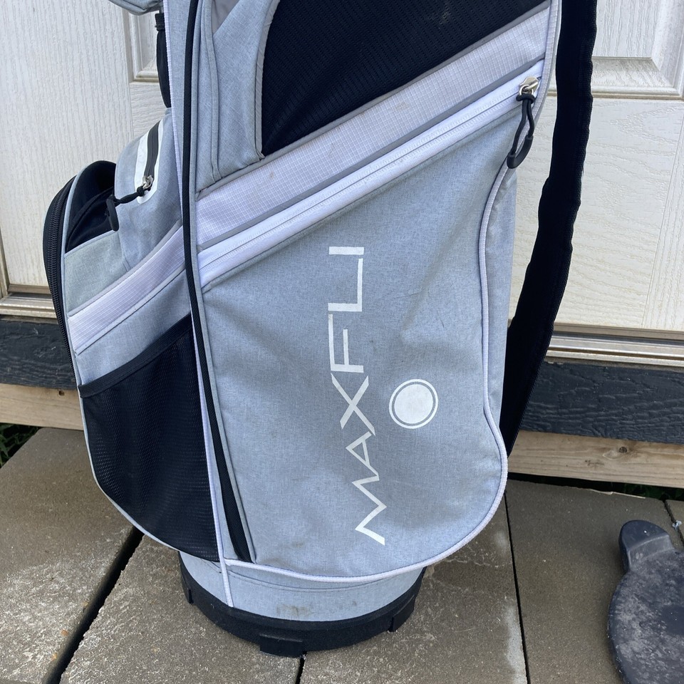 MAXFLI Honors Golf Bag Secure Cart Smart Lift Rain Hood 14Dividers Gray Black eBay