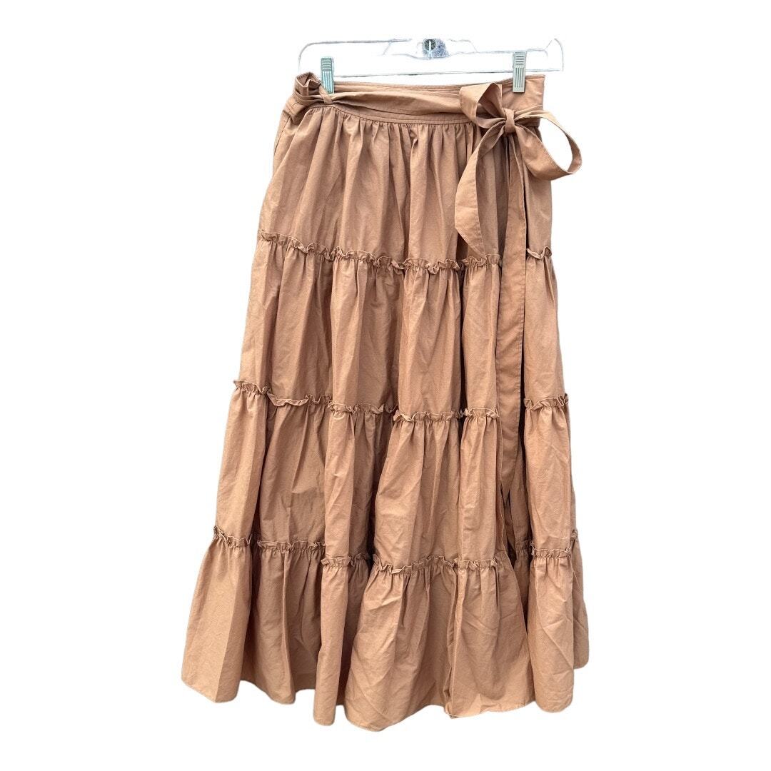 Cinq a Sept Jackie Tiered elated MIDI A Line in Sahara Size