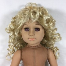 Playhouse Collection Heather Pale Blonde Doll Wig Long Curly Hair Cut Size 14-15