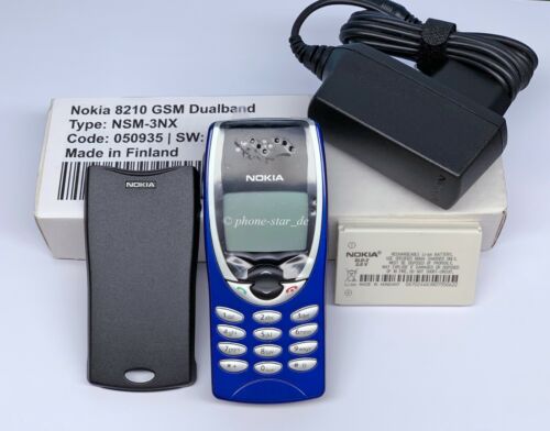 NOKIA 8210 NSM-3NX GSM HANDY UNLOCKED MOBILE PHONE INFRAROT WAP BLAU NEU NEW BOX