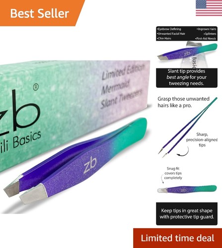 Limited Edition Exclusive Mermaid Slant Tip Tweezers - Stainless Steel - Bild 1 von 6