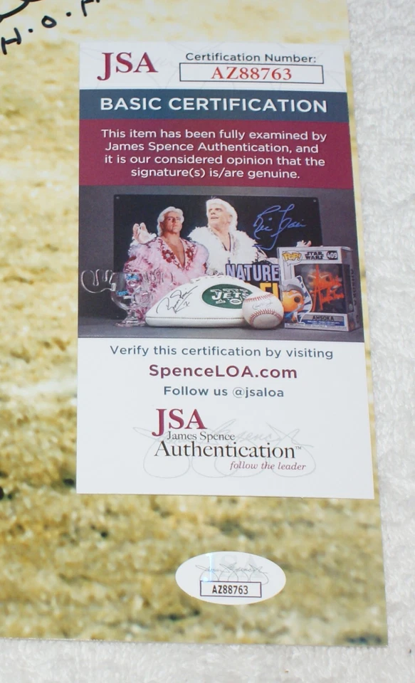 FOTO FIRMADA POR MIKE DITKA DEDO MEDIO INSCRITA PATIO 11 X 14 FOTO JSA AZ88763 Foto 2 de 3