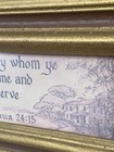 Framed Artwork Print bible verse Joshua 24:15 gold tone wood frame see pics — photo 6