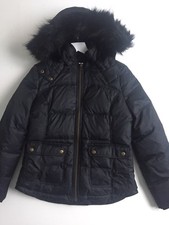 Bnwt Gorgeous Ladies Jack Wills Jacket Padded With Down With Hood Black Size 10