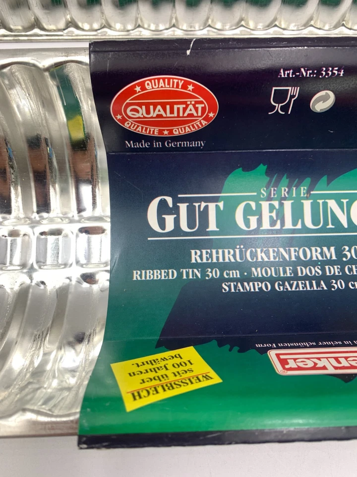 LOT OF 2 Gut Gelungen Ribbed Tin Zenker GmbH Co Weissblech Quality Bread Baking - Image 2 of 4