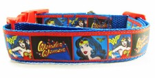 Wonder Woman dog collar handmade adjustable buckle 1