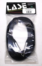 LASE 20 Ft Instrument Cable w/ 2 NEUTRIK NP2X Mono 1/4" Cable Mount Jack Nickel