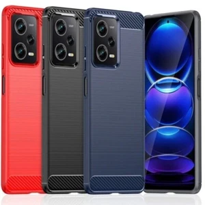 Pour Xiaomi Poco X5 / X5 Pro 5G Boîtier Silicone Fibre de carbone Shockproof Cover Téléphone