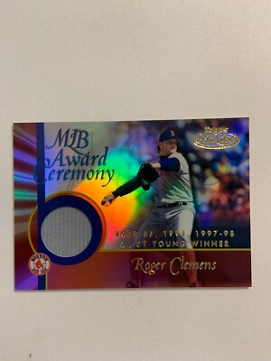 2001 Topps Gold Label MLB Aware Ceremony Roger Clemens #GLR-RC1 PATCH JERSEY