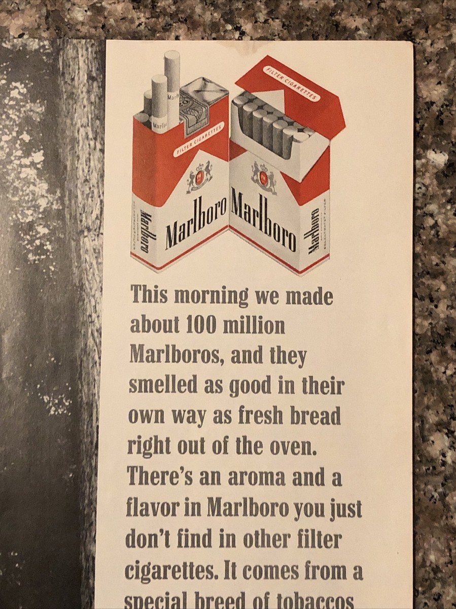 1963 Marlboro Cigarettes Trees Man Cowboy Marlboro Country VTG 1960s PRINT  AD