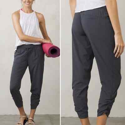 Prana Midtown Capri Ruched Jogger Pants in Grey Size XS Women's Travel  Lounge | eBay
