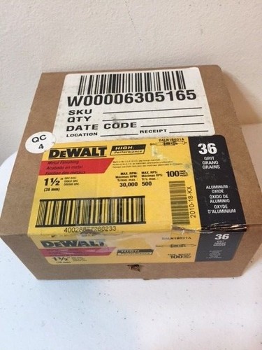100 Qty- DeWalt DALN1B031A Quick Change Disc 1-1/2" - 36 Grit - Picture 3 of 4