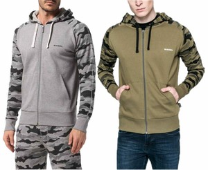 Moletom Com Capuz Masculino brianz Diesel Completo Com Zíper camoufludge Moletom Com Capuz Casual Tops | eBay
