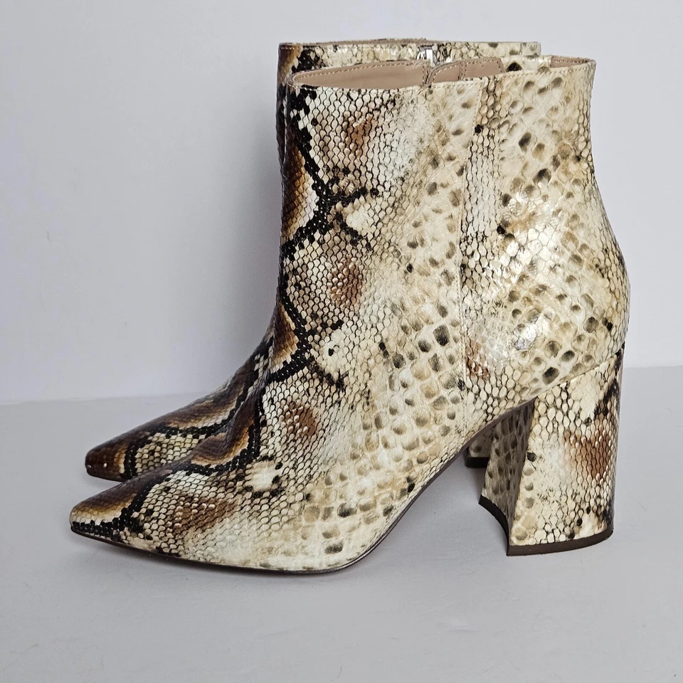 Botas de tacón alto de piel de serpiente sintética para mujer talla 10 Mobwife Charles de Charles David Foto 2 de 4
