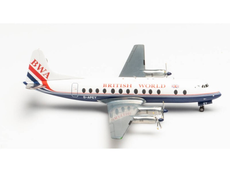HERPA 1/200 BRITISH WORLD AIRLINES VICKERS VISCOUNT 800