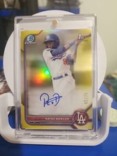2022 1st Bowman Chrome RAYNE DONCON Yellow + Blue Auto RC 42 /75 +149/150