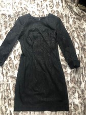 Black Bodycon Dress FRENCH CONNECTION Size UK 10