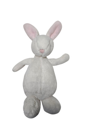 Jellycat Bashful Bunny Baby Rattle Plush Small 12'' White Stuffed Animal Jingles
