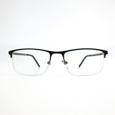 Robert Mitchel Eyeglasses Frames RM 202124 BK Black half rim 54-18-140