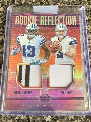 2018 Illusions Michael Gallup Mike White Rookie Reflection Patch 9/25