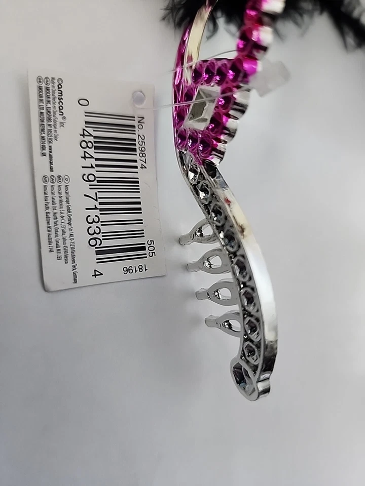 Tiara Sparkle Sweet 16 1 pieza de plástico princesa rosa negro estilo de cabello Foto 3 de 4