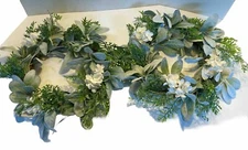 Lambs Ear Wreaths Door Year Round 16 Inch Green Artificial Hydrangea Year Around