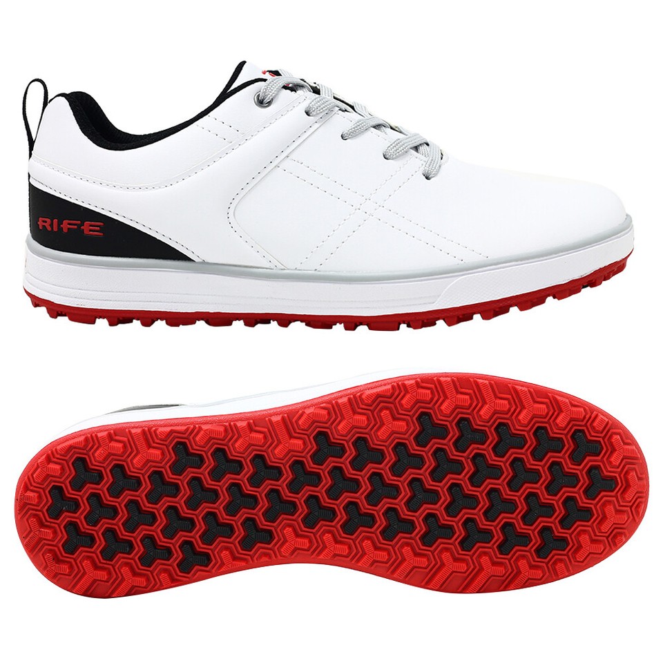 Rife Golf Shoes Mens Pro Tour Quality Ultra Track Spikeless Relaxed Fit ...