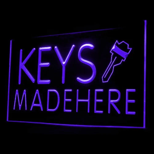 190058 Keys Made Here Car Locksmiths Display LED Light Neon Sign