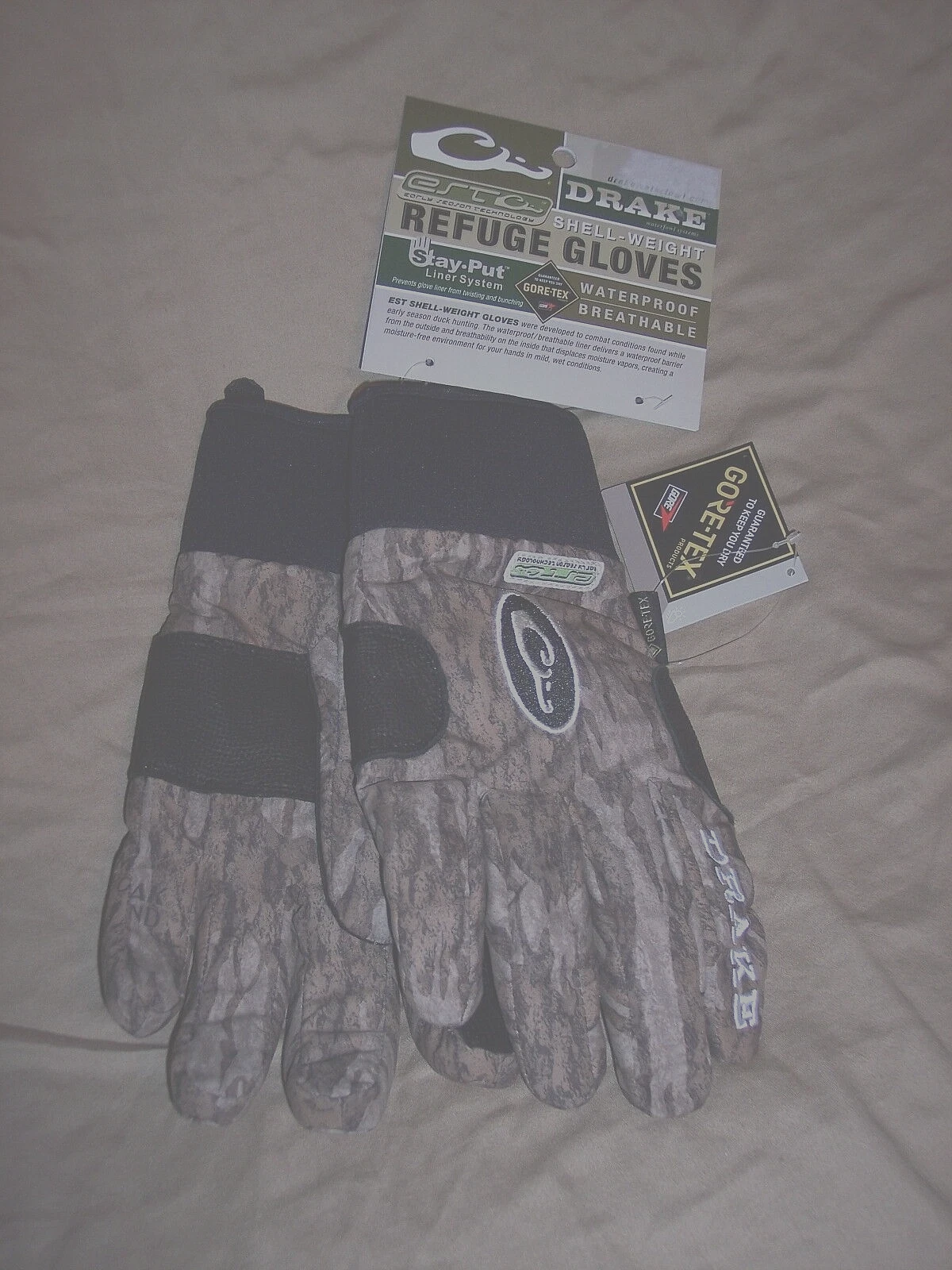 Mens Large Goretex Gloves Cold Weather Gloves Insulated Waterproof Camo Hunting