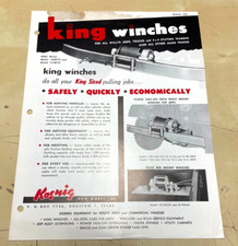 Vintage Original Willy Jeeps King Winches 140rt73 141rt73 Sales Ad Brochure 255