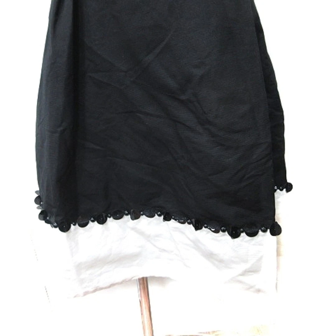 Paillettes senza maniche Kate Spade pezzo unico lunghezza ginocchio 2 M bianco nero YI (taglia usata